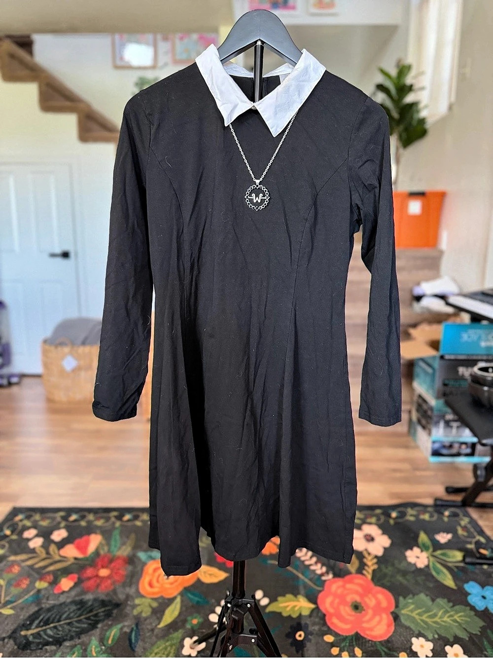 Black & White Collared Mini Dress Like New